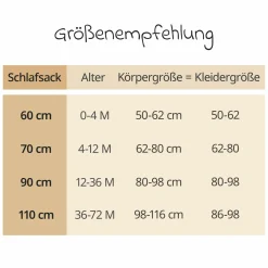 Sommer-Schlafsack Musselin / Mull - Beige - Gr. 60 cm