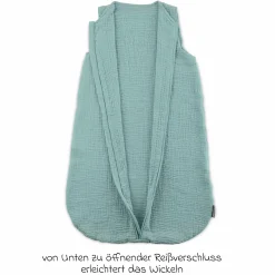 Sommer-Schlafsack Musselin / Mull - Mint - Gr. 60 cm