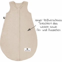 Sommerschlafsack Musselin - Sand - Gr. 50