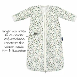 Sommer-Schlafsack Tracksuit aus Bio-Baumwolle - Petit Fleurs - Gr. 70