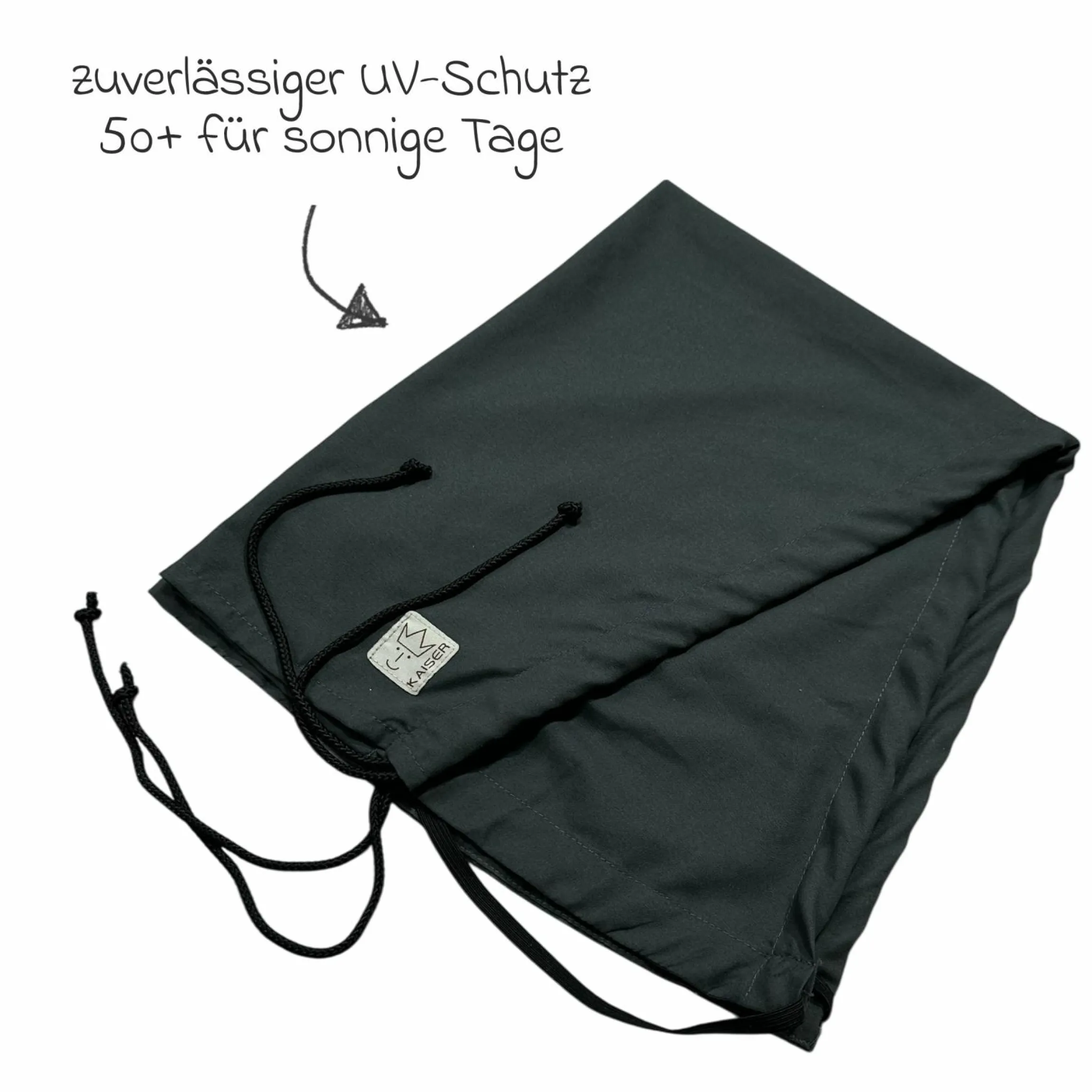 Sonnendach für Kinderwagen mit UV-Schutz 50+ - Dark Grey