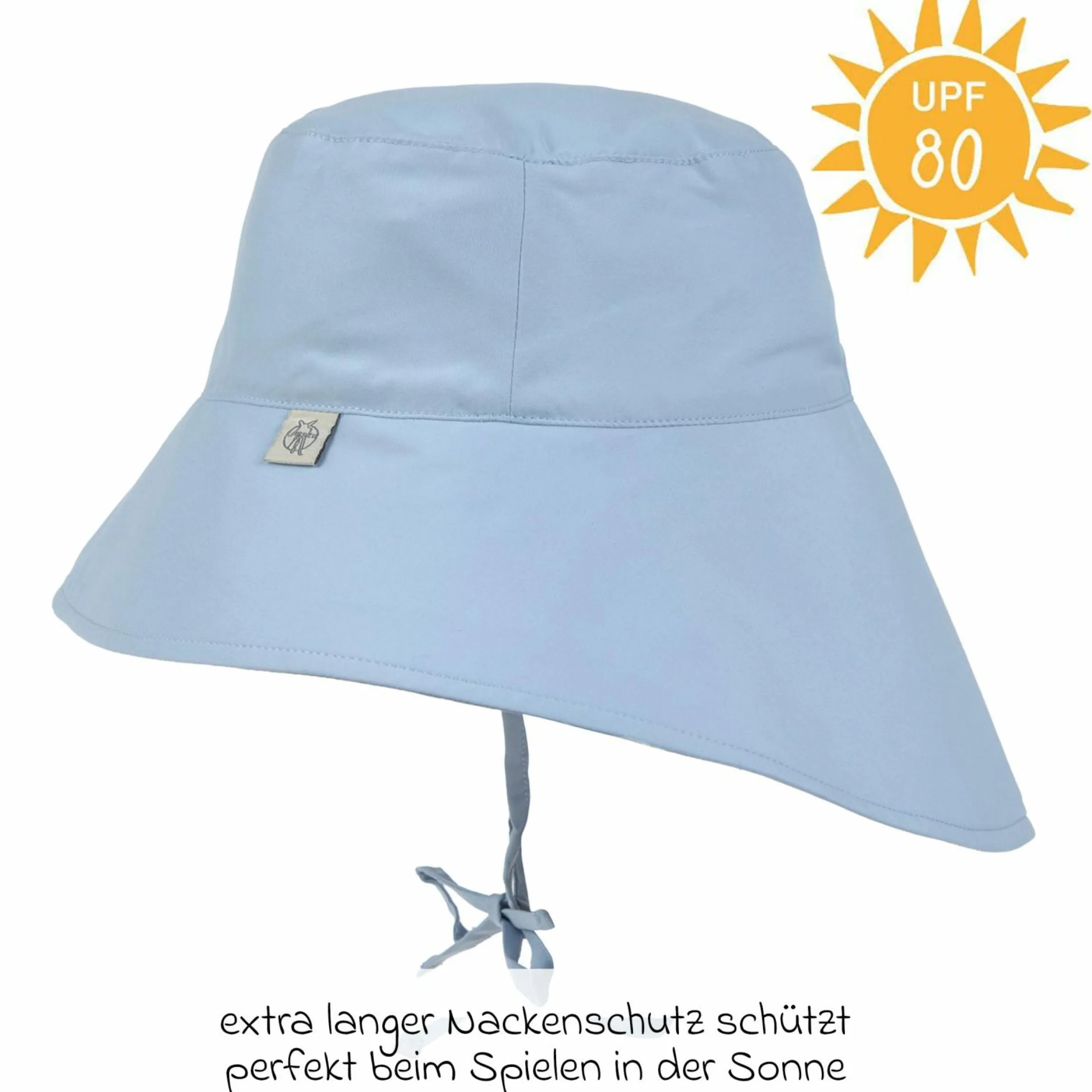 Sonnen-Hut mit Nackenschutz LSF Sun Protection Long Neck Hat - Sky Blue - Gr. 50/51