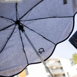 Sonnenschirm mit UV 50+ für Oval- und Rundrohrgestelle - Granitgrau Meliert - Kollektion 2024