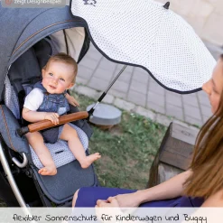 Sonnenschirm mit UV 50+ für Oval- und Rundrohrgestelle - Sand - Kollektion 2024
