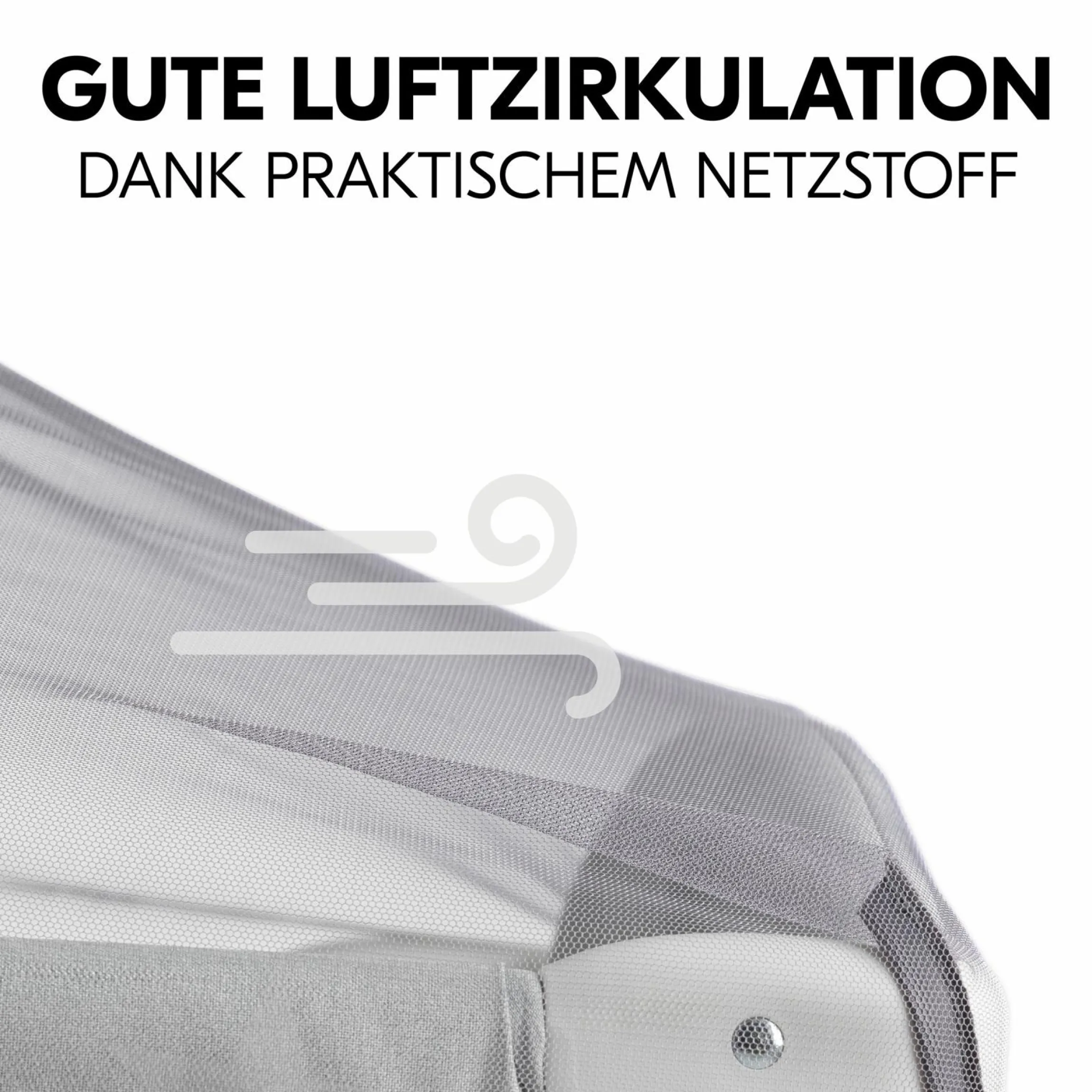 Sonnenschutz, Abdunklung & Moskitonetz für Reisebetten - 3in1 Travel Bed Canopy - Grey