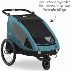 Sonnenschutz für Fahrradanhänger Dryk Duo - Schwarz
