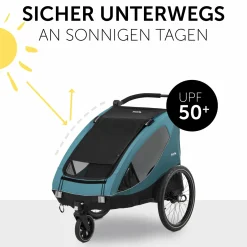 Sonnenschutz für Fahrradanhänger Dryk Duo - Schwarz
