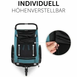 Sonnenschutz für Fahrradanhänger Dryk Duo - Schwarz