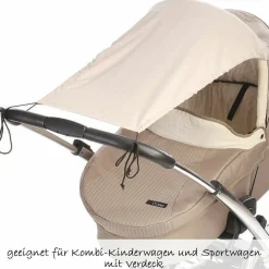 Sonnensegel Mikrofaser für Kinderwagen 50+ - Beige