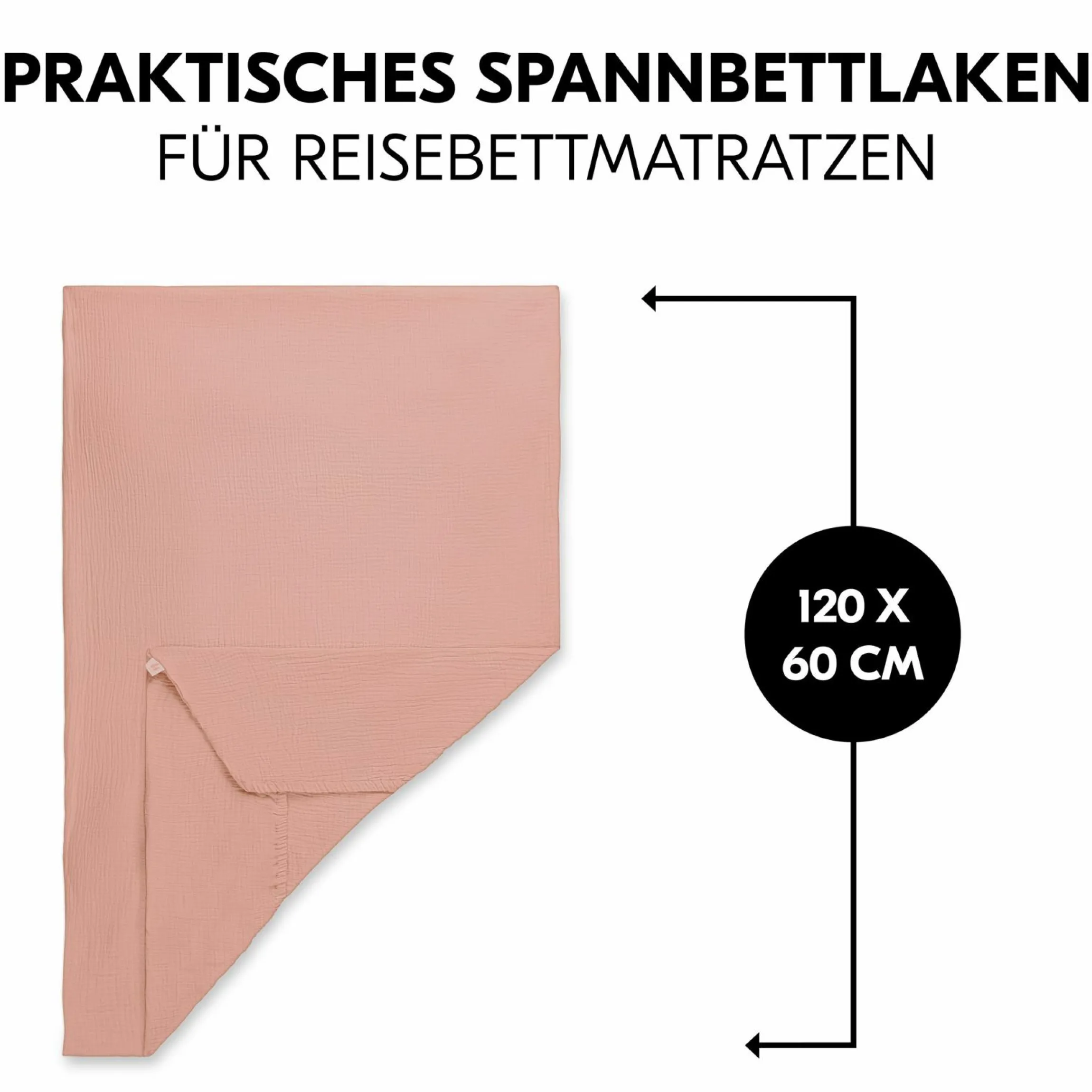 Spannbettlaken für Reisebetten & Matratzen mit 60 x 120 cm - Cork