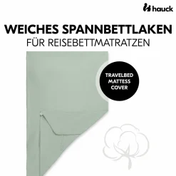 Spannbettlaken für Reisebetten & Matratzen mit 60 x 120 cm - Sage