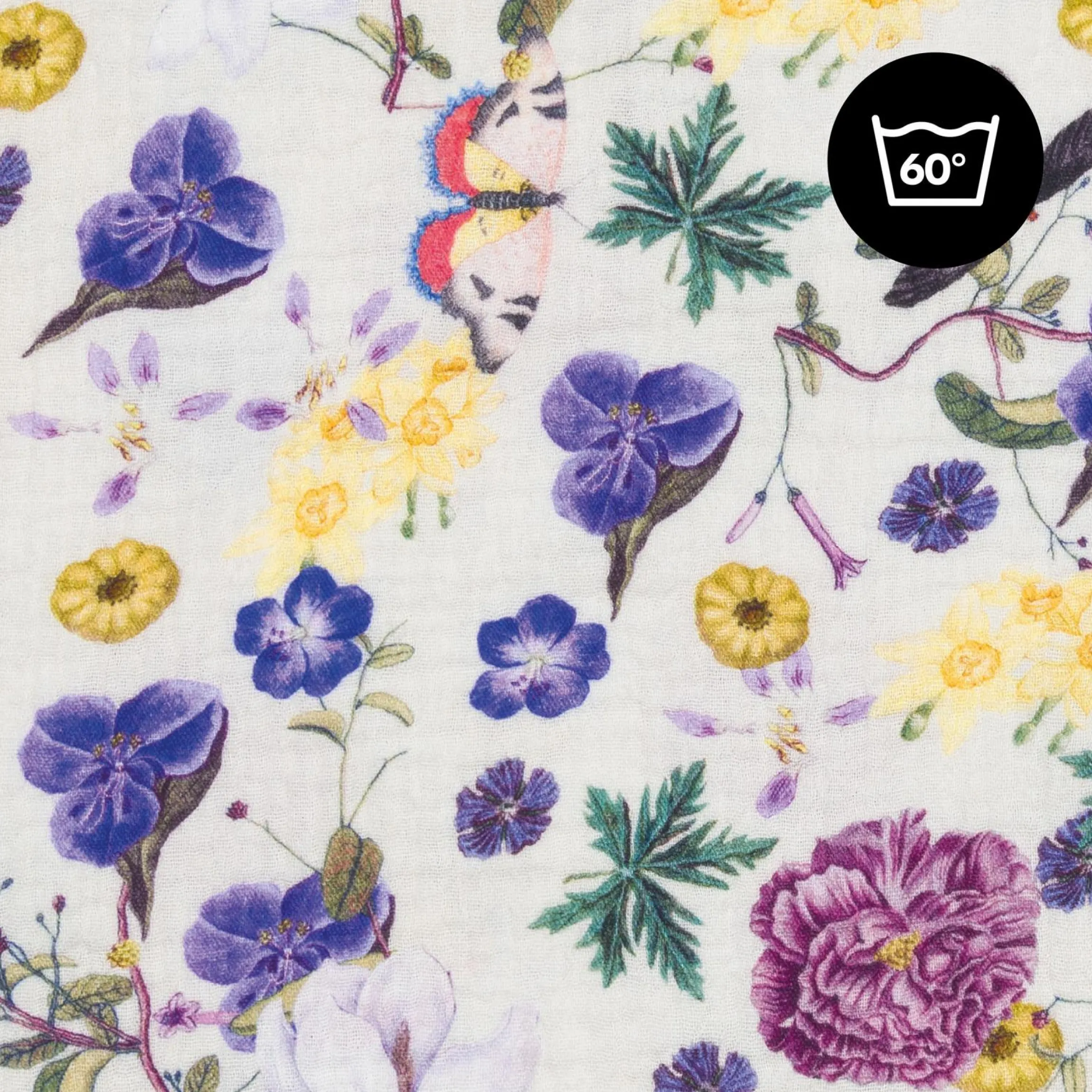 Spannbettlaken für Reisebetten & Matratzen mit 60 x 120 cm - Floral Beige