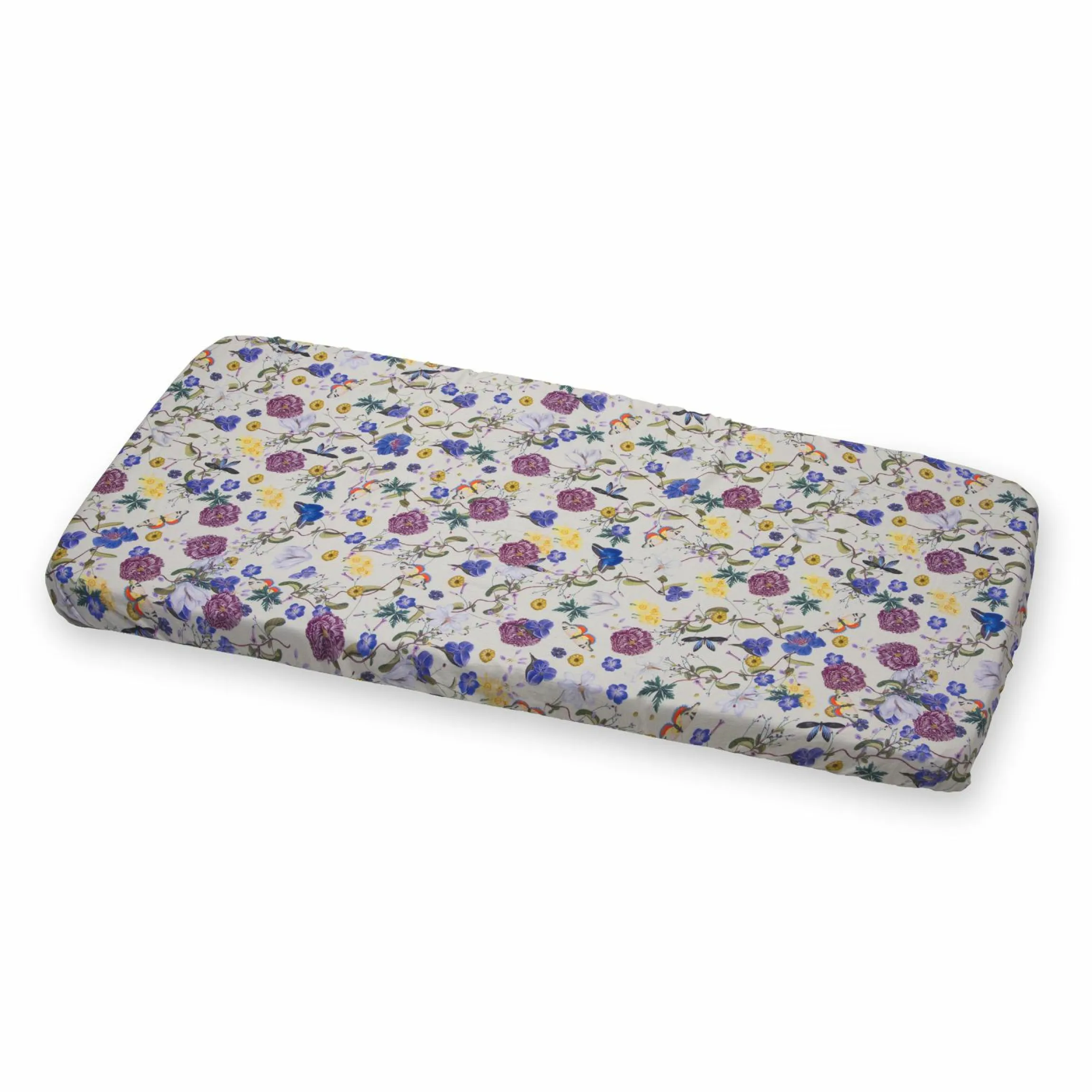 Spannbettlaken für Reisebetten & Matratzen mit 60 x 120 cm - Floral Beige