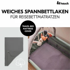 Spannbettlaken für Reisebetten & Matratzen mit 60 x 120 cm - Dark Grey