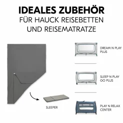 Spannbettlaken für Reisebetten & Matratzen mit 60 x 120 cm - Dark Grey