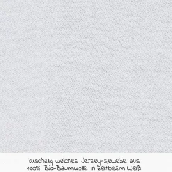 Spannbetttuch aus Bio-Baumwolle für kleine Matratzen 40 x 90 cm - Weiß
