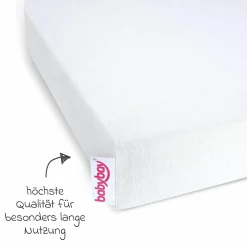 Spannbetttuch aus Jersey Organic Cotton für Kinderbettumbausatz Matratzen - Weiß - Kollektion 2024