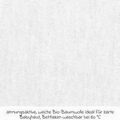 Spannbetttuch aus Jersey Organic Cotton für Kinderbettumbausatz Matratzen - Weiß - Kollektion 2024