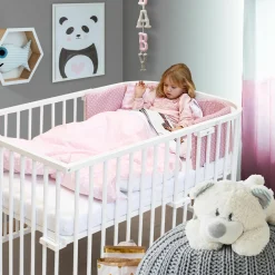 Spannbetttuch aus Jersey Organic Cotton für Kinderbettumbausatz Matratzen - Weiß - Kollektion 2024