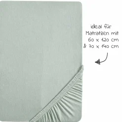 Spannbetttuch aus Organic Baumwolle 60 x 120 cm / 70 x 140 cm - Lil Planet - Frosty Green