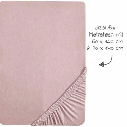 Spannbetttuch aus Organic Baumwolle 60 x 120 cm / 70 x 140 cm - Lil Planet - Rosa Mauve