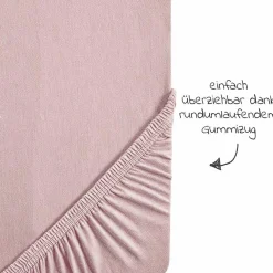 Spannbetttuch aus Organic Baumwolle 60 x 120 cm / 70 x 140 cm - Lil Planet - Rosa Mauve