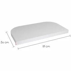 Spannbetttuch Deluxe aus Jersey für Beistellbett Maxi, Midi, Boxspring, Comfort, Comfort Plus 89 x 50 cm - Zartgrau - Kollektion 2024