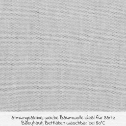 Spannbetttuch Deluxe aus Jersey für Beistellbett Original 89 x 50 cm - Zartgrau - Kollektion 2024