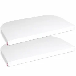 Spannbetttuch 2er Pack Deluxe aus Jersey für Beistellbett Maxi, Midi, Boxspring, Comfort, Comfort Plus 89 x 50 cm - Weiß - Kollektion 2024