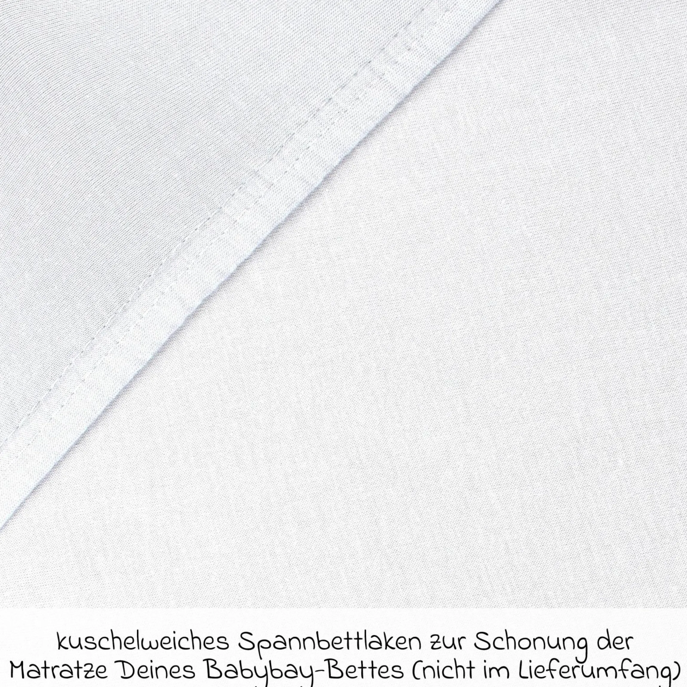 Spannbetttuch 2er Pack Deluxe aus Jersey für Beistellbett Maxi, Midi, Boxspring, Comfort, Comfort Plus 89 x 50 cm - Weiß - Kollektion 2024