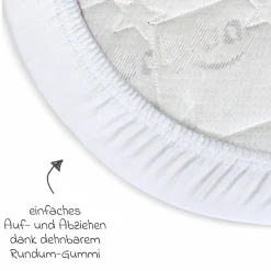 Spannbetttuch 2er Pack Deluxe aus Jersey für Beistellbett Maxi, Midi, Boxspring, Comfort, Comfort Plus 89 x 50 cm - Weiß - Kollektion 2024