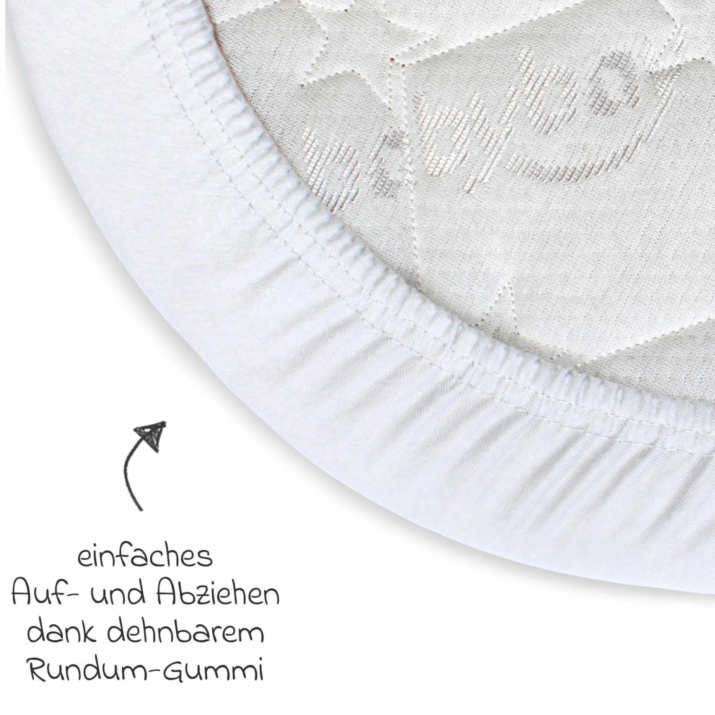 Spannbetttuch 2er Pack Deluxe aus Jersey für Beistellbett Maxi, Midi, Boxspring, Comfort, Comfort Plus 89 x 50 cm - Weiß - Kollektion 2024