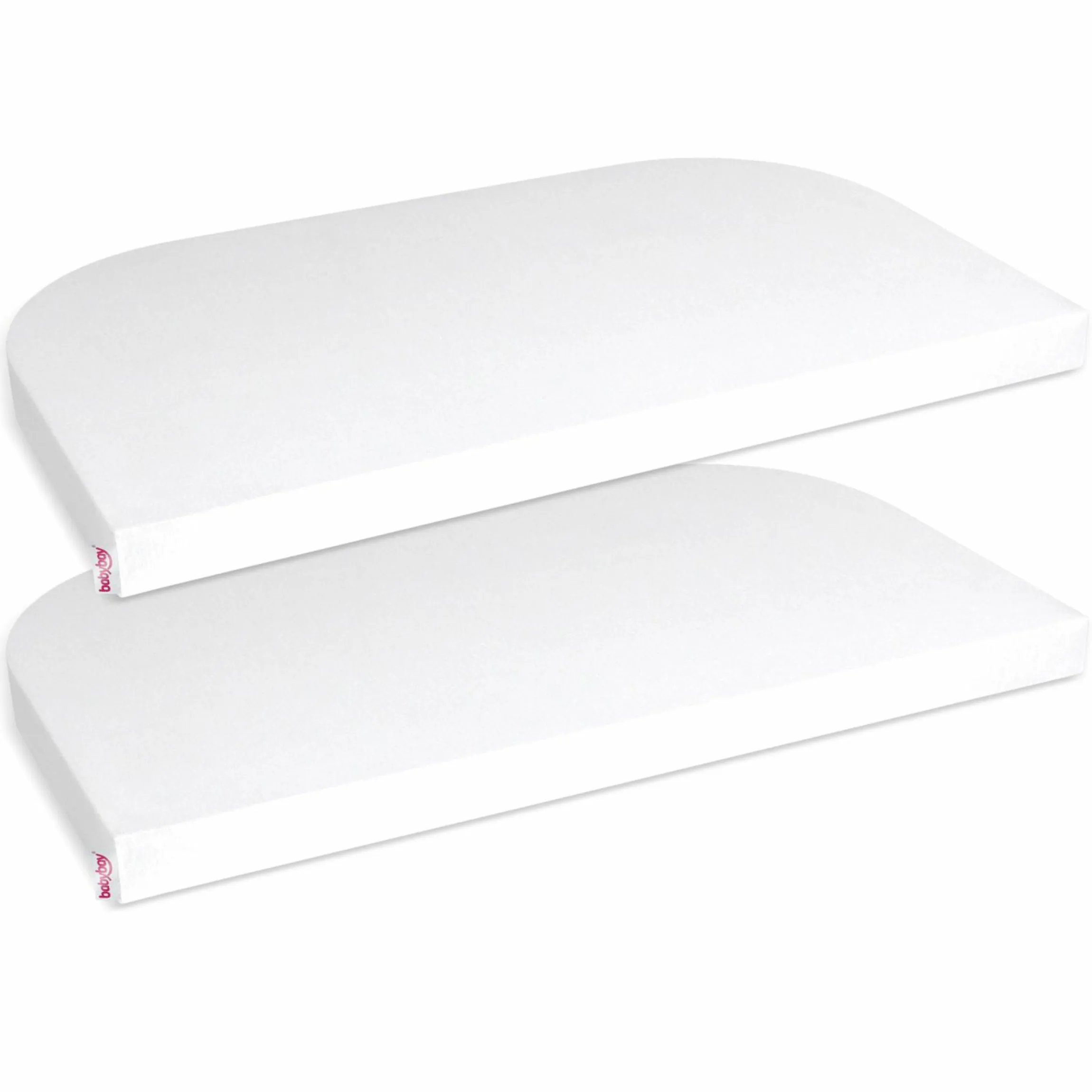 Spannbetttuch 2er Pack Deluxe aus Jersey für Beistellbett Original 89 x 50 cm - Weiß - Kollektion 2024