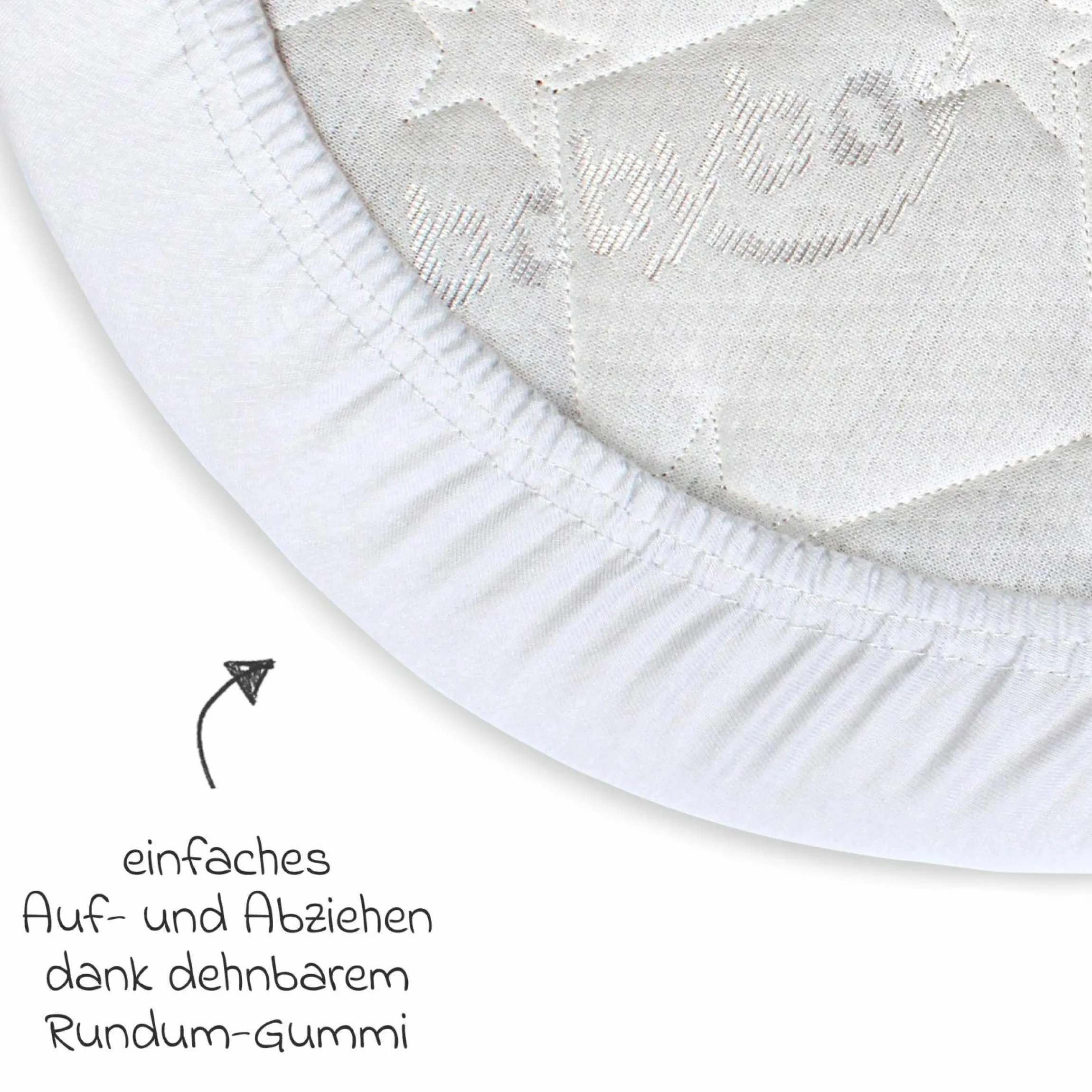Spannbetttuch 2er Pack Deluxe aus Jersey für Beistellbett Original 89 x 50 cm - Weiß - Kollektion 2024
