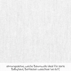 Spannbetttuch 2er Pack Deluxe aus Jersey für Beistellbett Original 89 x 50 cm - Weiß - Kollektion 2024