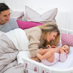 Spannbetttuch 2er Pack Deluxe aus Jersey für Beistellbett Original 89 x 50 cm - Weiß - Kollektion 2024