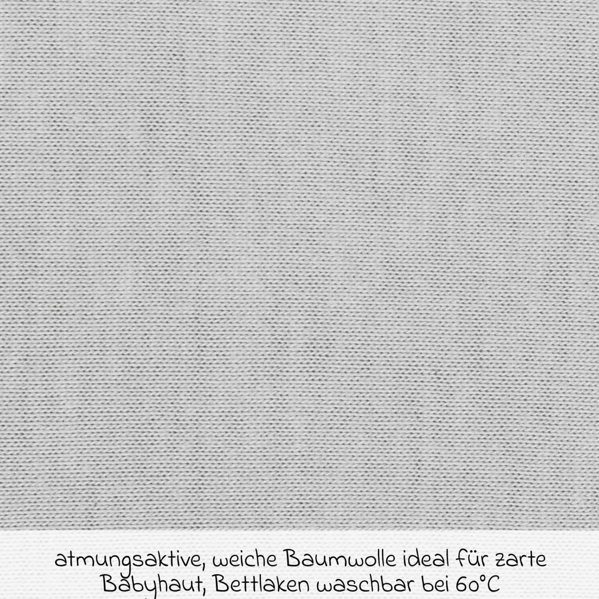 Spannbetttuch 2er Pack Deluxe aus Jersey für Beistellbett Maxi, Midi, Boxspring, Comfort, Comfort Plus 89 x 50 cm - Zartgrau - Kollektion 2024