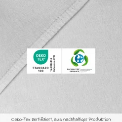 Spannbetttuch 2er Pack Deluxe aus Jersey für Beistellbett Maxi, Midi, Boxspring, Comfort, Comfort Plus 89 x 50 cm - Zartgrau - Kollektion 2024