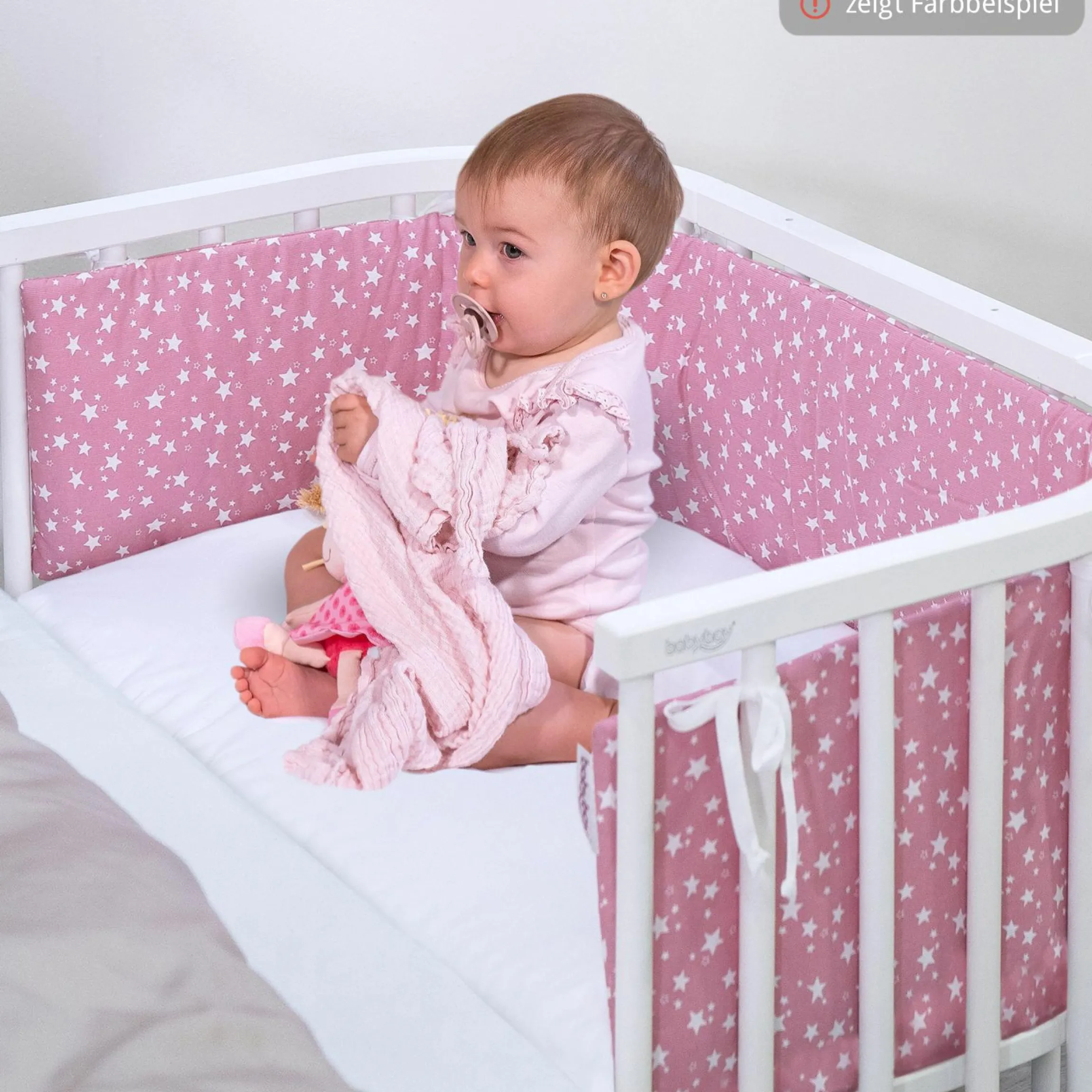 Spannbetttuch 2er Pack Deluxe aus Jersey für Beistellbett Maxi, Midi, Boxspring, Comfort, Comfort Plus 89 x 50 cm - Zartgrau - Kollektion 2024