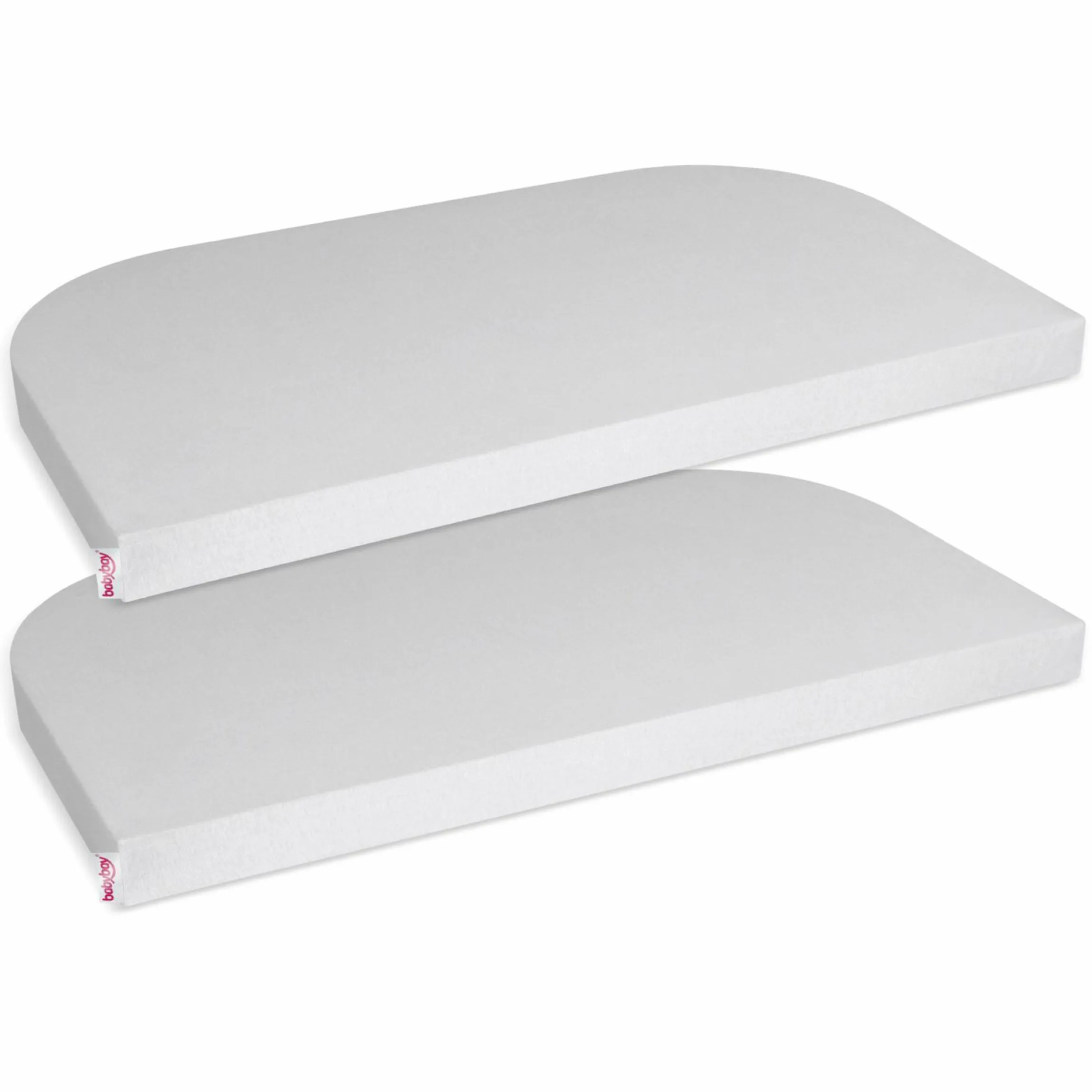 Spannbetttuch 2er Pack Deluxe aus Jersey für Beistellbett Original 89 x 50 cm - Zartgrau - Kollektion 2024