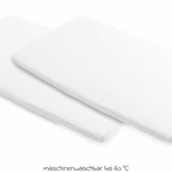 Spannbetttuch 2er Pack für Reisebett Iris 2 - White - Kollektion 2025