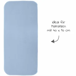 Spannbetttuch 2er Pack für kleine Matratzen 40 x 90 cm - Hellblau