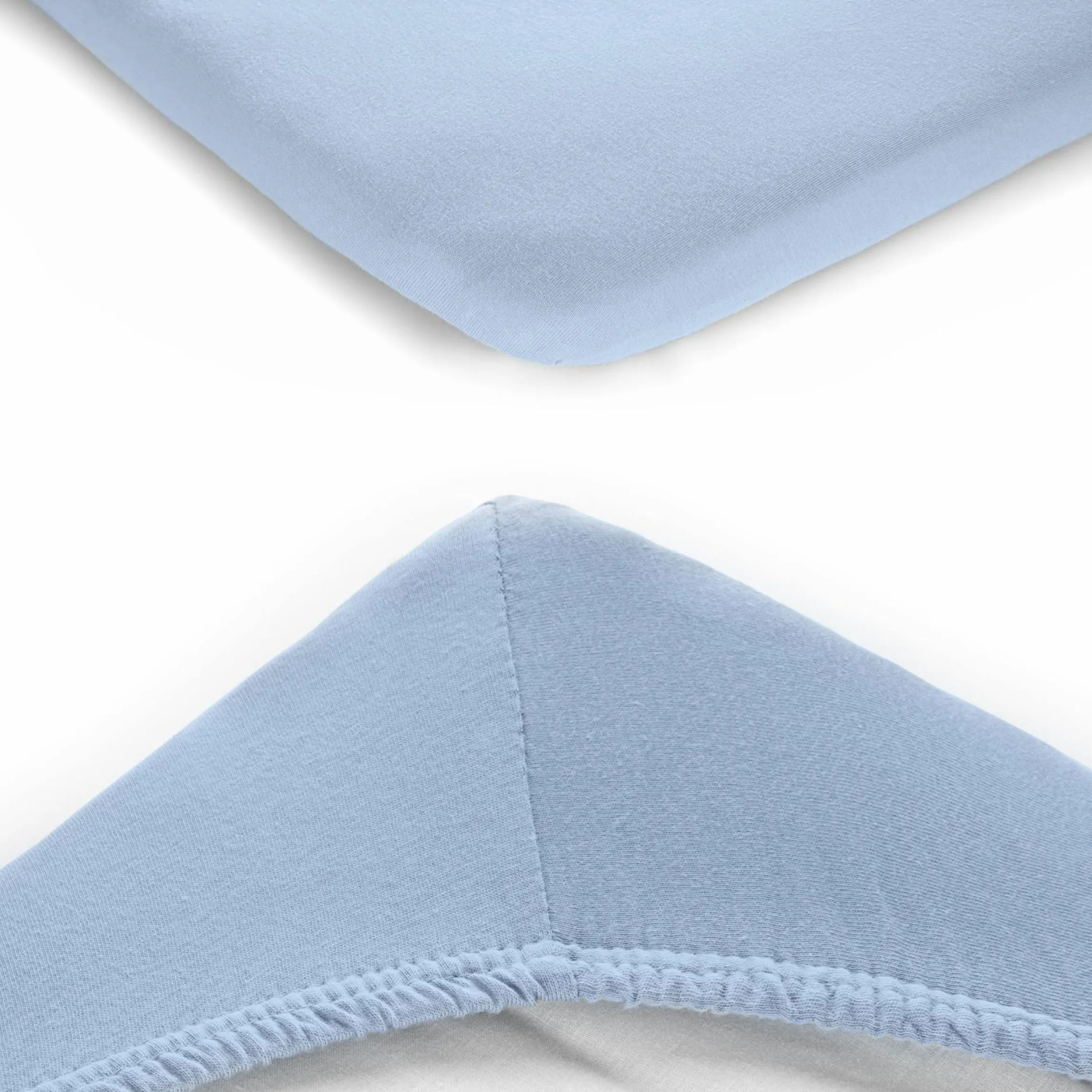 Spannbetttuch 2er Pack für kleine Matratzen 40 x 90 cm - Hellblau