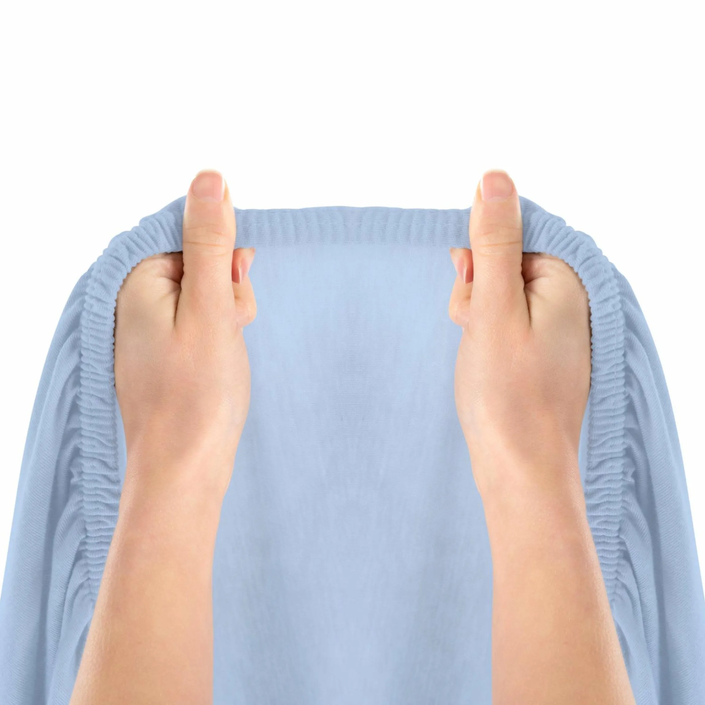 Spannbetttuch 2er Pack für kleine Matratzen 40 x 90 cm - Hellblau