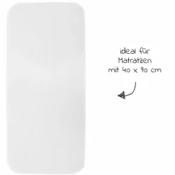 Spannbetttuch 2er Pack für kleine Matratzen 40 x 90 cm - Weiß