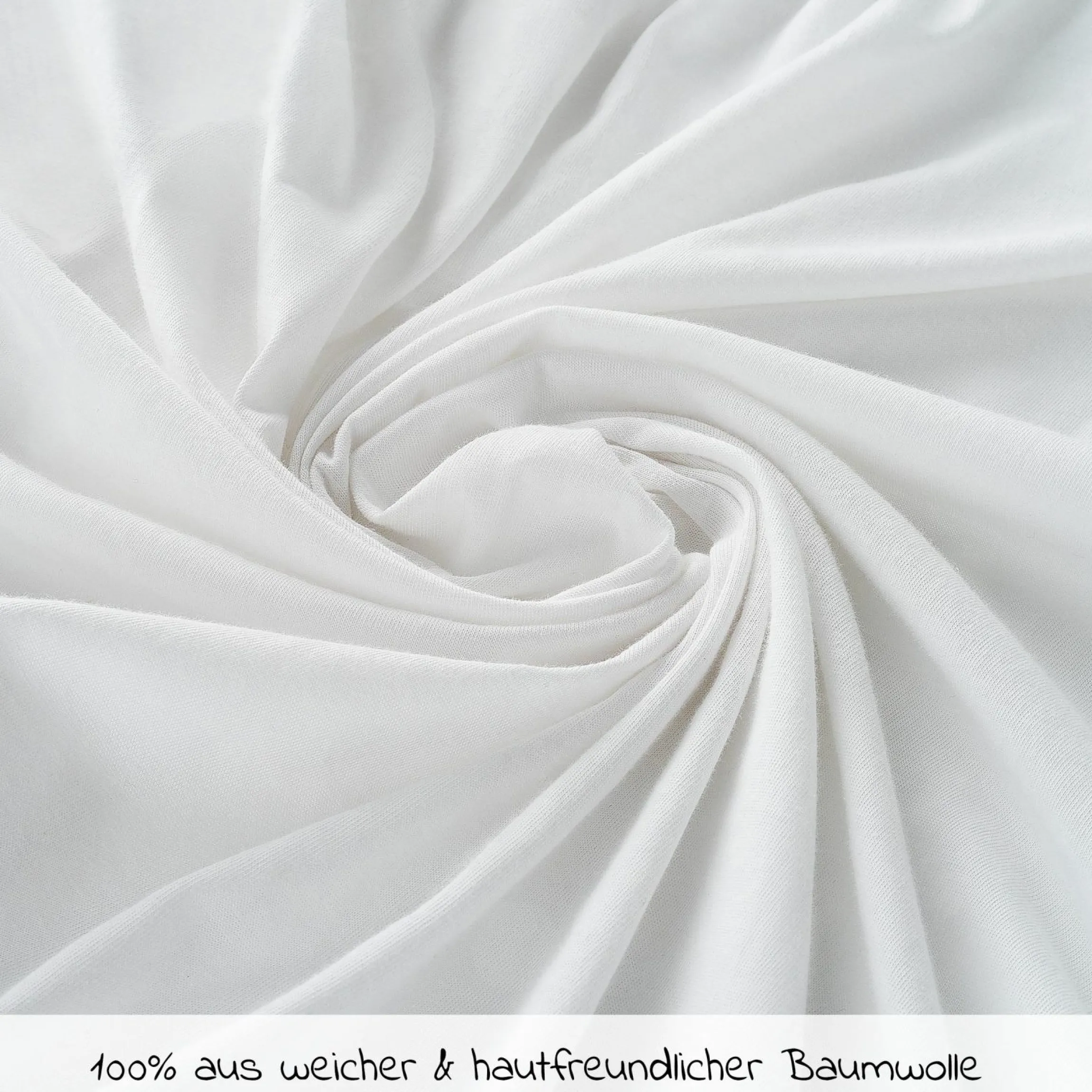 Spannbetttuch 2er Pack für kleine Matratzen 40 x 90 cm - Weiß