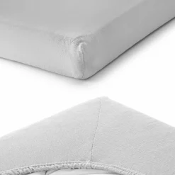 Spannbetttuch 2er Pack für kleine Matratzen 40 x 90 cm - Hellgrau