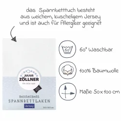 Spannbetttuch für Beistellbett 50 x 100 cm - Weiß