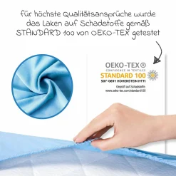 Spannbetttuch für Kinderbett 60 x 120 / 70 x 140 cm - Hellblau