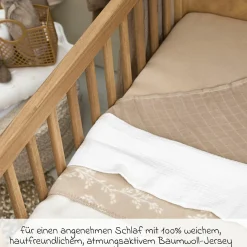 Spannbetttuch für Kinderbett 70 x 140 cm - Sand